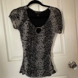 Black Snakeskin top